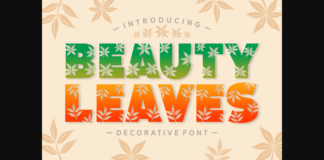 Beauty Leaves Font Poster 1