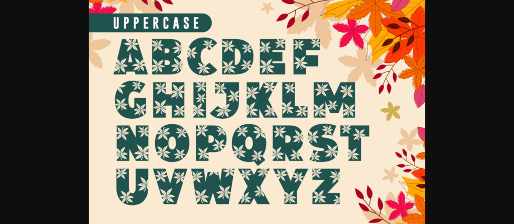 Beauty Leaves Font Poster 7