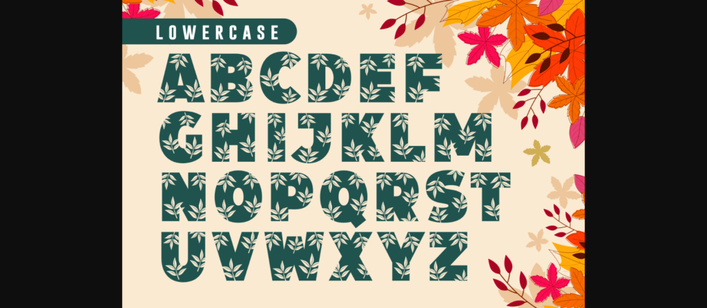 Beauty Leaves Font Poster 8