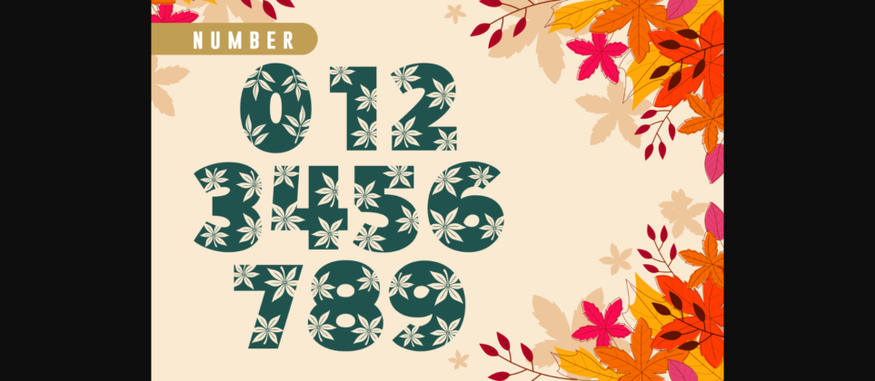 Beauty Leaves Font Poster 9