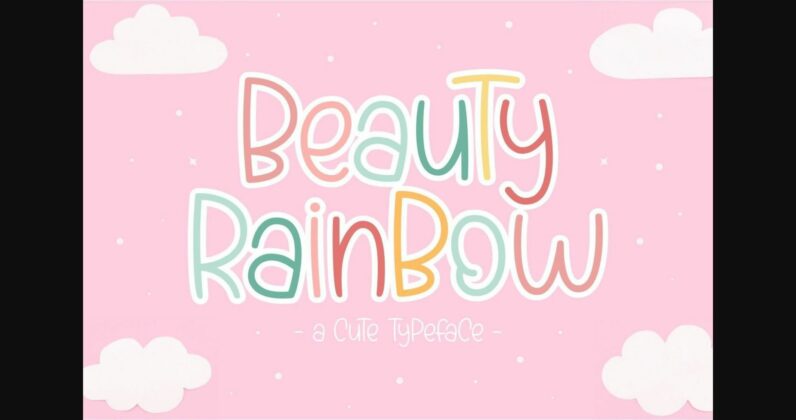 Beauty Rainbow Font Poster 3