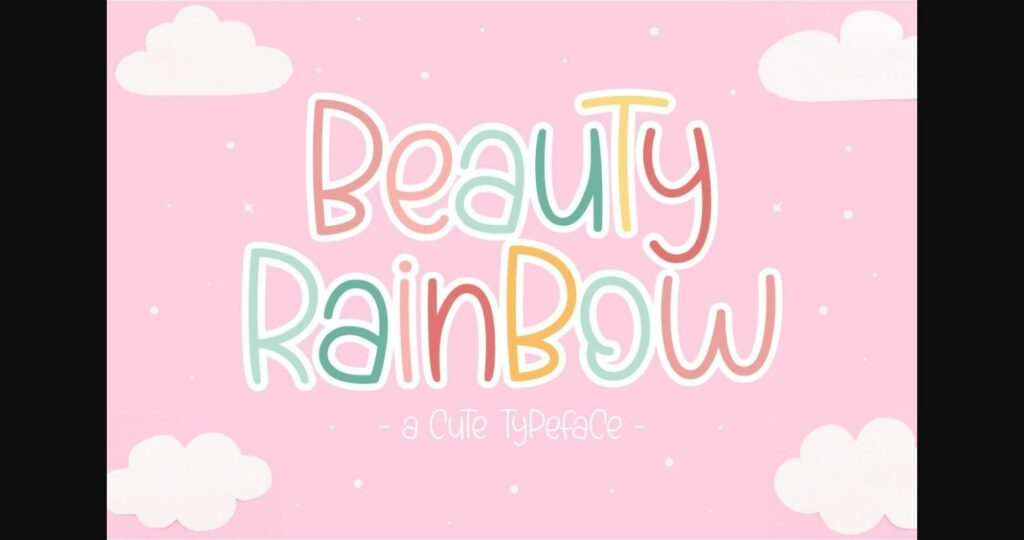 Beauty Rainbow Font Poster 1