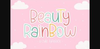 Beauty Rainbow Font Poster 1