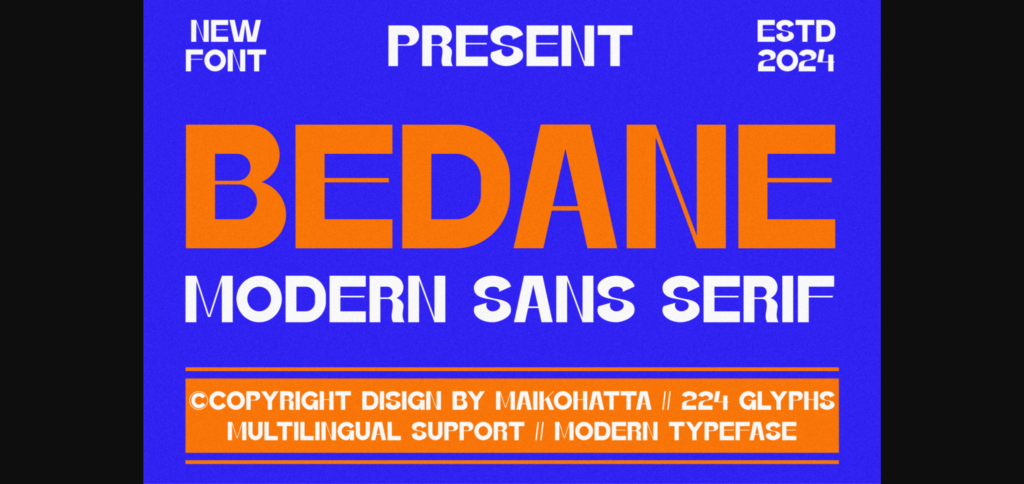 Bedane Font Poster 3