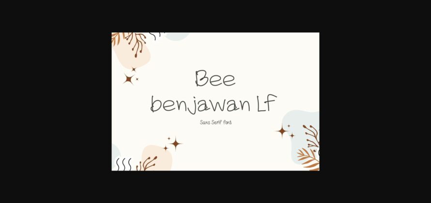 Bee Benjawan Lf Font Poster 3