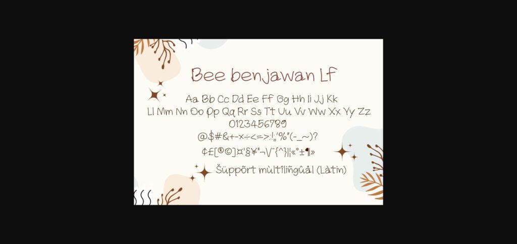 Bee Benjawan Lf Font Poster 4