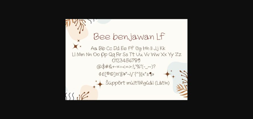 Bee Benjawan Lf Font Poster 4