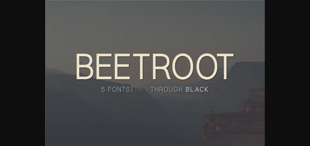 Beetroot Font Poster 3