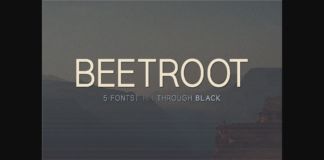 Beetroot Font Poster 1
