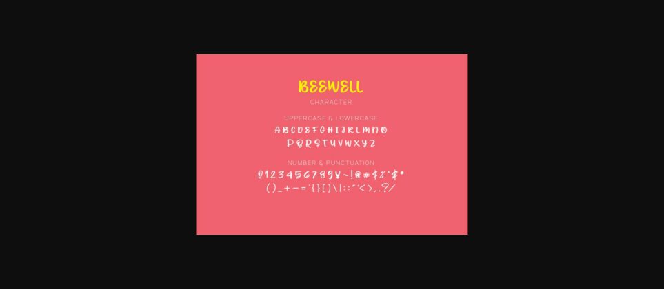 Beewell Font Poster 2