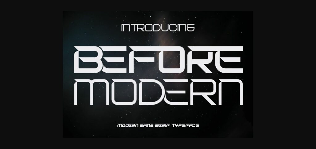 Before Modern Font Poster 3