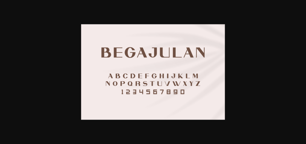 Begajulan Font Poster 5