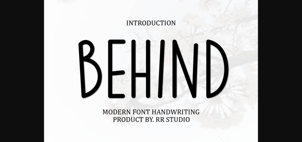 Behind Font Poster 1