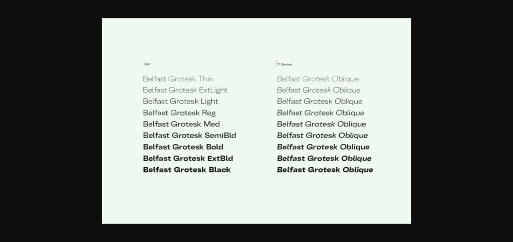 Belfast Grotesk Font Poster 6