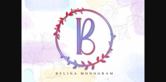 Belina Monogram Font Poster 1