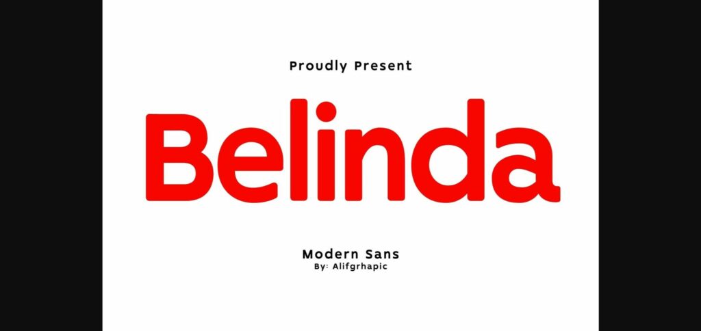 Belinda Font Poster 1