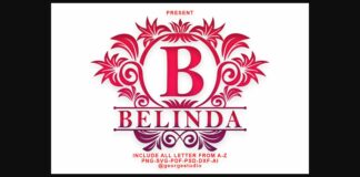 Belinda Monogram Font Poster 1