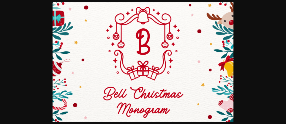 Bell Christmas Monogram Font Poster 3