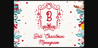 Bell Christmas Monogram Font Poster 1