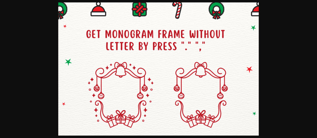 Bell Christmas Monogram Font Poster 6