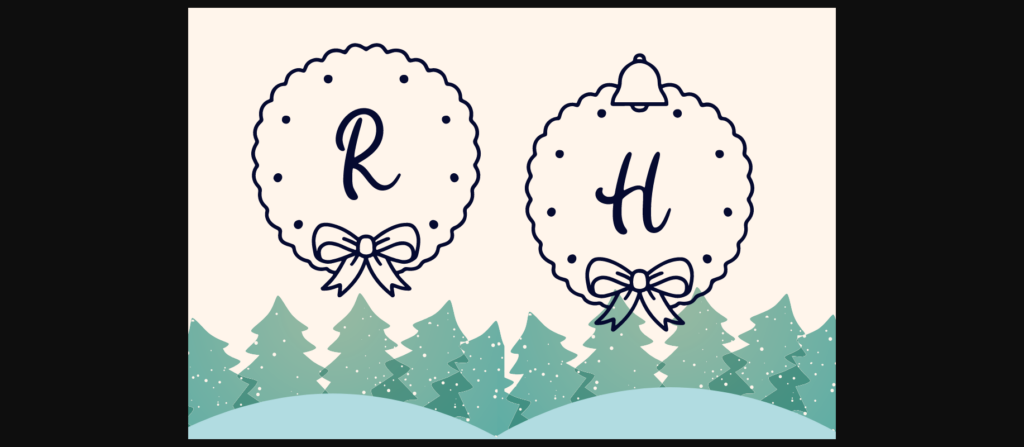 Bellchime Christmas Monogram Font Poster 5