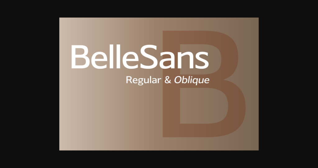 Belle Sans Regular and Oblique Font Poster 1