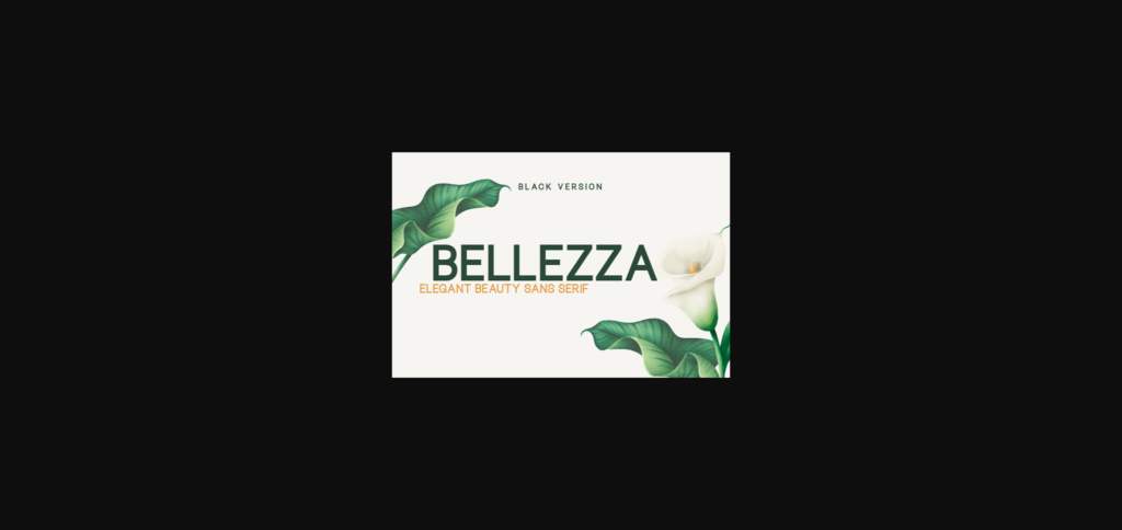 Bellezza Black Font Poster 3