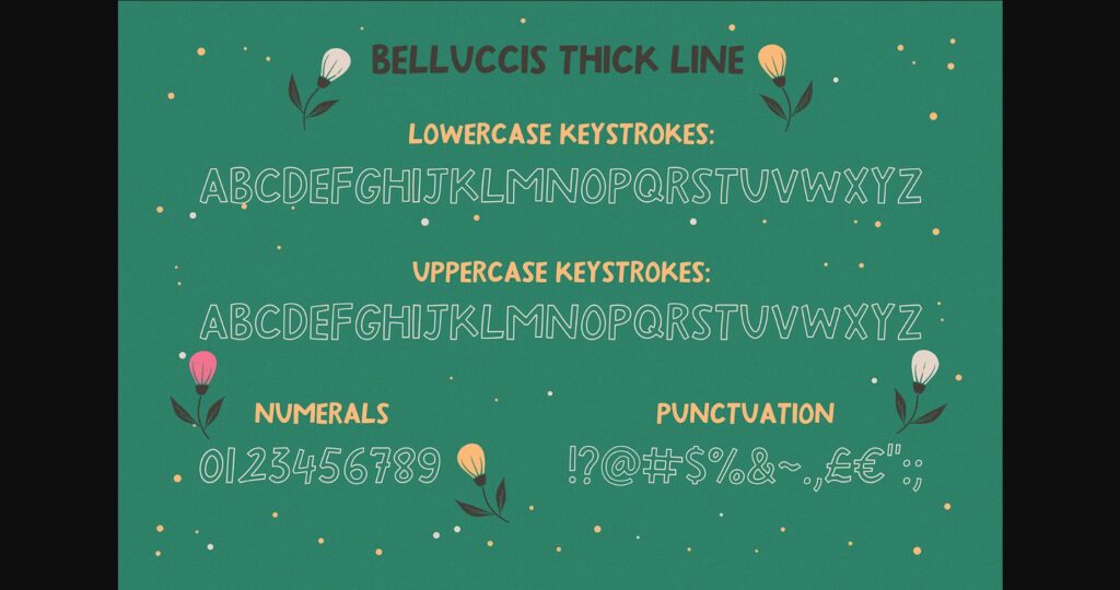 Belluccis Font Poster 7