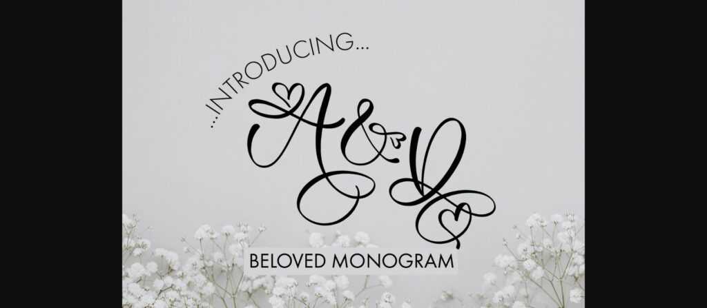 Beloved Monogram Font Poster 3