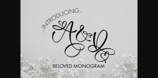 Beloved Monogram Font Poster 1