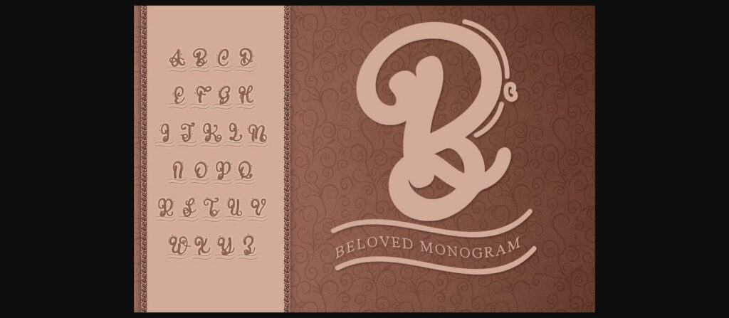 Beloved Monogram Font Poster 3