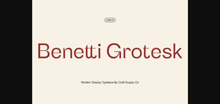 Benetti Grotesk Font Poster 3