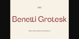 Benetti Grotesk Font Poster 1