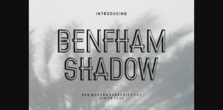 Benfham Shadow Font Poster 1
