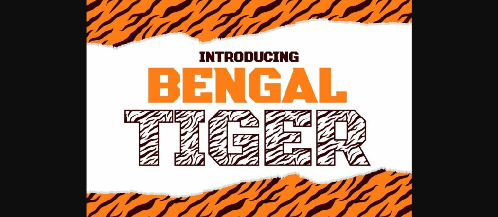 Bengal Tiger Font Poster 3