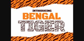 Bengal Tiger Font Poster 1