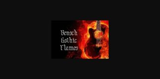 Bensch Gothic Flames Font Poster 1