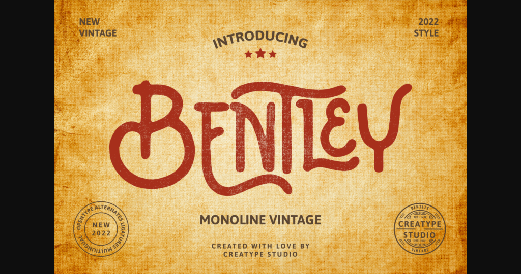 Bentley Font Poster 1