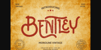 Bentley Font Poster 1