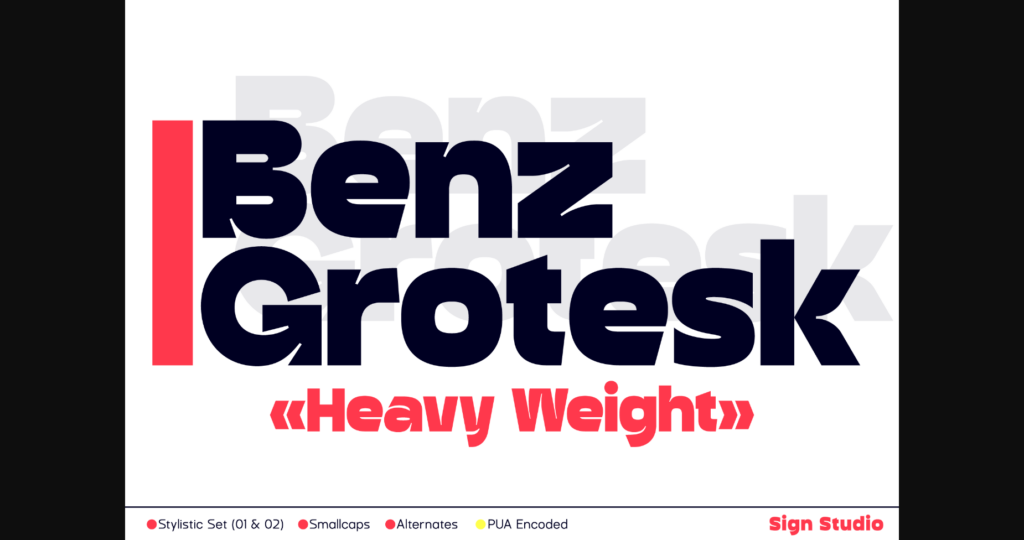 Benz Grotesk Font Poster 3