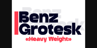 Benz Grotesk Font Poster 1