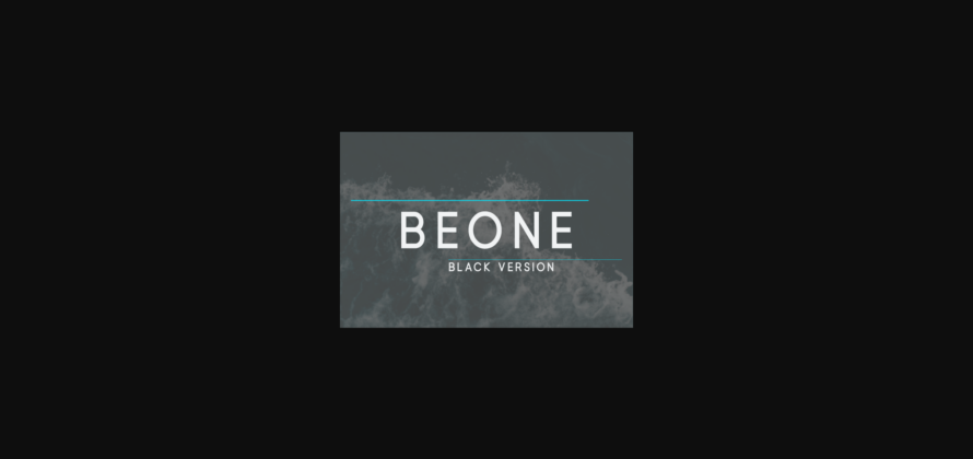 Beone Black Font Poster 3