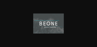 Beone Black Font Poster 1