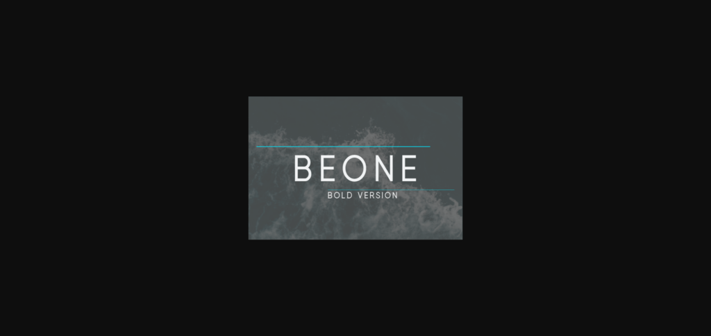 Beone Bold Font Poster 3