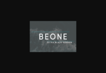 Beone Extra Black Font Poster 1