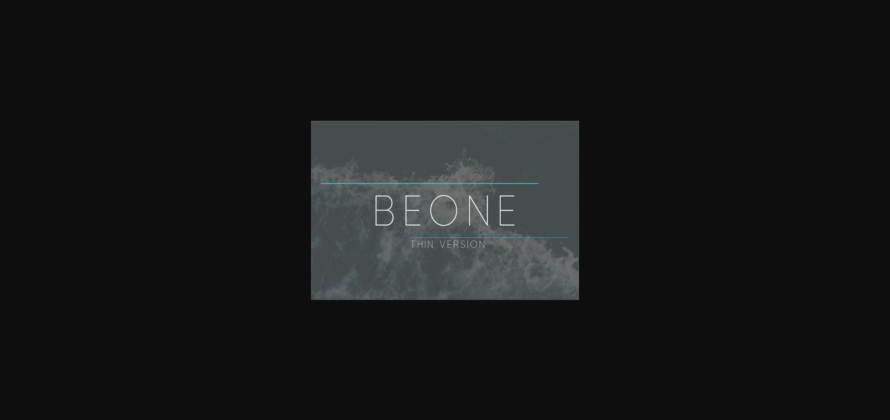 Beone Thin Font Poster 1