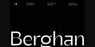 Berghan Font Poster 1