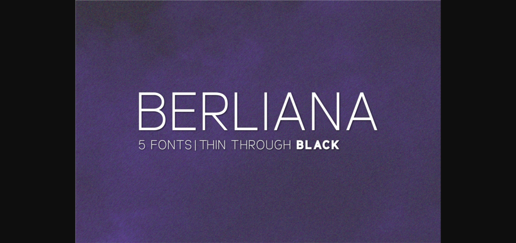 Berliana Family Font Poster 1