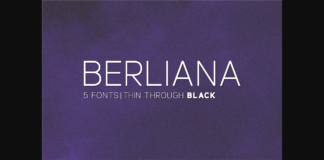 Berliana Family Font Poster 1