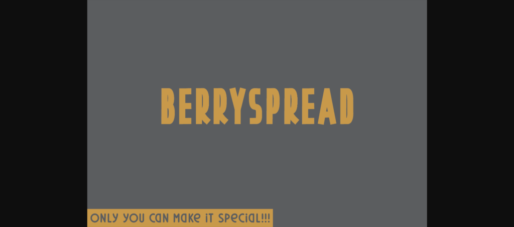 Berryspread Font Poster 1